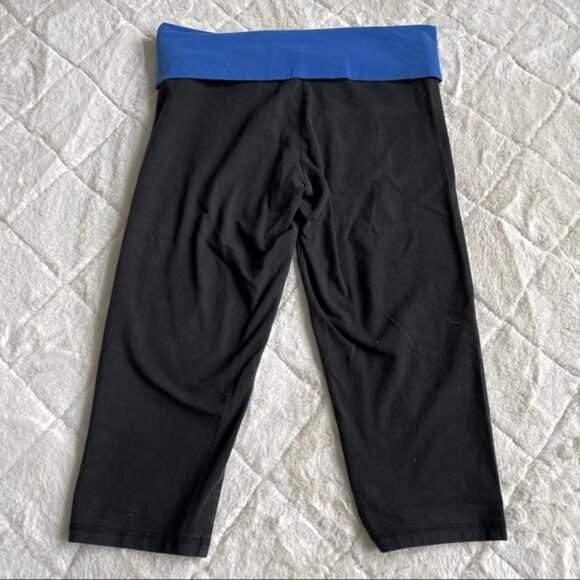 Victoria's Secret PINK | Foldover Blue Band "LOVE PINK" Capris | Size Medium - Picture 4 of 14